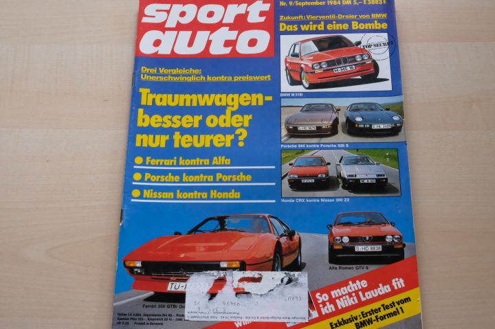 Deckblatt Sport Auto (09/1984)